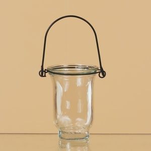 *Clear Glass and Metal Votive Cup Candle Lantern #79509 (NWT) #1